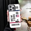 Travel Air Ticket Label Shockproof Phone Case for iPhone 17 Air 16 16E 15 Pro Max 14 Plus 13 Mini 12 Back Cover Anti Fall Fundas