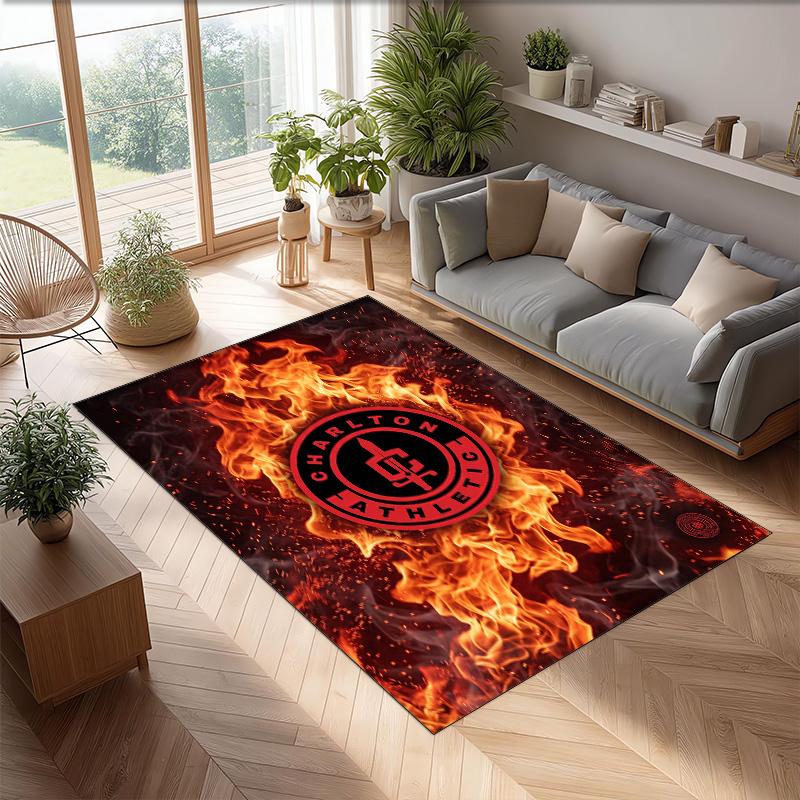 Tappeto Morbido Antiscivolo per Interni con Motivo Calcio Charlton Athletic FC Tappetino Decorativo Sportivo per Camera da Letto