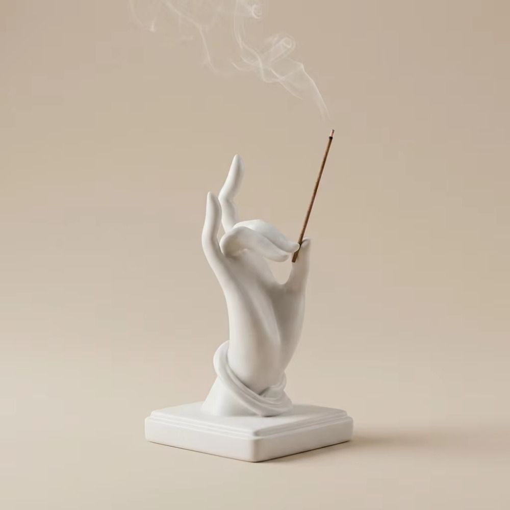 3D Printed Hand Shaped Incense Burner Plastic Finger Shaped Incense Stand Home Decoration