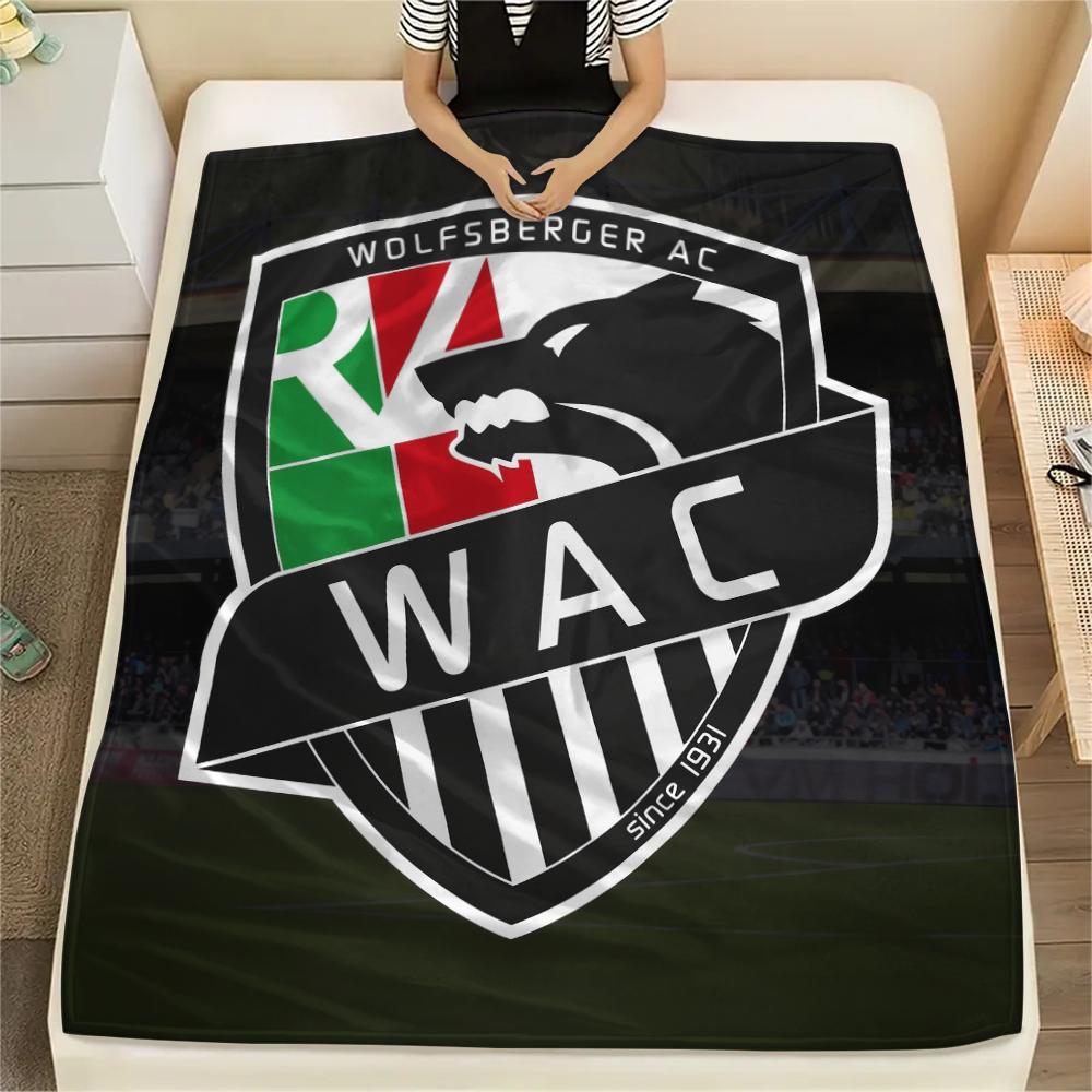 Wolfsberger AC pattern Flannel Blanket, High quality Comfortable for All Seasons, Home Decor, Warmth and Comfort, Perfect for Gifts.