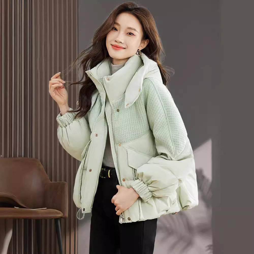 New winter short small thickened loose cotton-padded cotton-padded warm hooded jacket