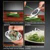 Scallion Cutting Tool 304 Stainless Steel Green Onion Slicer Easy Operation Multi-functional Vegetable Cutter for Celery Peppers Dishwasher Safe