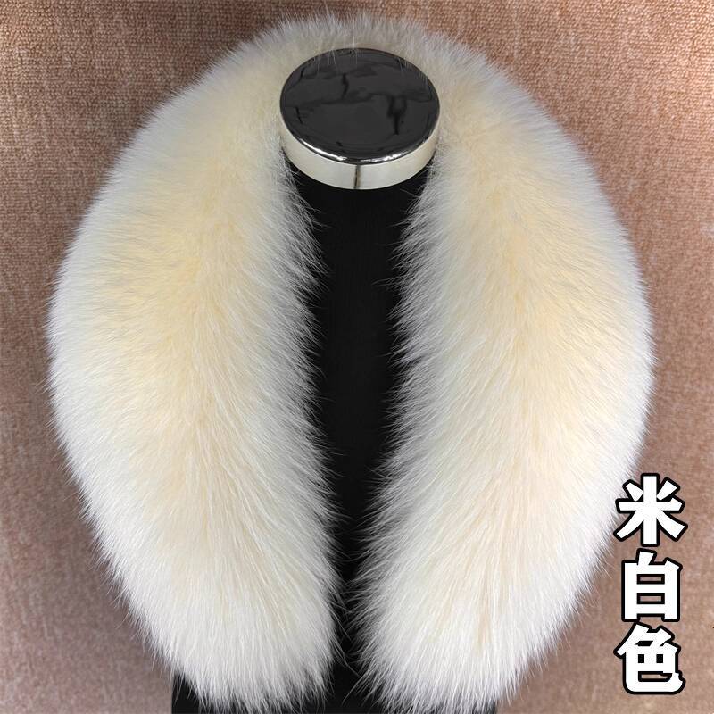 Real Fox Fur Collar Women Winter Thickened Fur Collar Scarf Collars Wraps Neck Warmer Fur Scarves Shawl Luxury Fluffy Fur Shawl