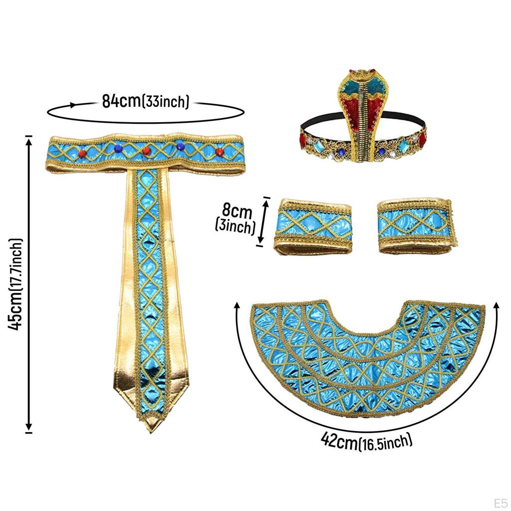 Egyptian Costume Accessories Set for Women - Elegant Wristband And Belt