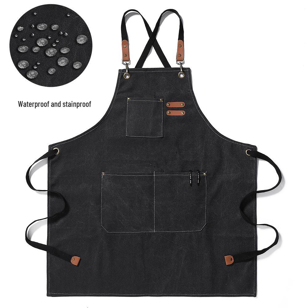 Tablier de travail en toile avec logo personnalisé: Multi-poches, Épaissi, et Résistant à l'usure