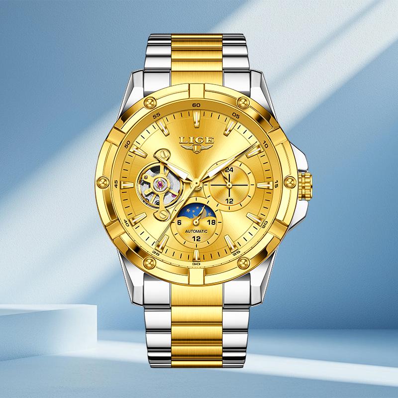 Men's High-End Multi-Functional Mechanical Fashion Watch – Stylish Business Wristwatch