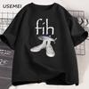 Fih Shoes Misspelled Fish Meme T Shirt Men Women Funny Humor T-shirt Y2k Mens Designer Clothes Casual Short Sleeve Male Tops