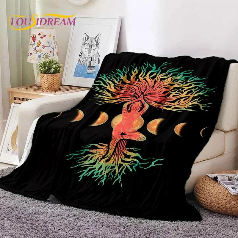 Tree of Life Nature Viking Yggdrasil Norse Soft Flannel Blankets,Throw Blanket Comfortable Blanket for Picnic Beds Home Bedroom
