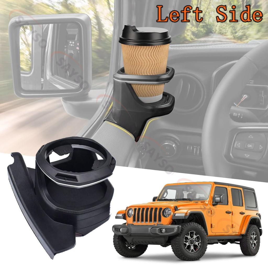 Multi-Function Car Window ABS Cup Holder For 2018-2025 Jeep Wrangler JL 4 Door JT Gladiator Modified Accessories