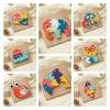 Wooden 3d Puzzle Cognitive Animal Traffic Shapes Matching Blocks For Early Education