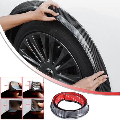 Car Anti-Collision Strip 1.5M Universal Fender Flare Wheel Eyebrow Rubber Protector Strip Guard Wheel-arch Trim Arch Extender Decorate