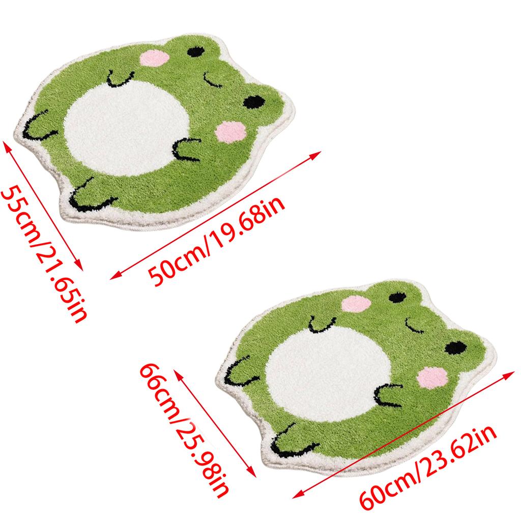 Badematte Duschvorleger Cartoon Froschförmige Badematte mit Starker Wasseraufnahme und Schnelltrocknend für Kindersicherheit