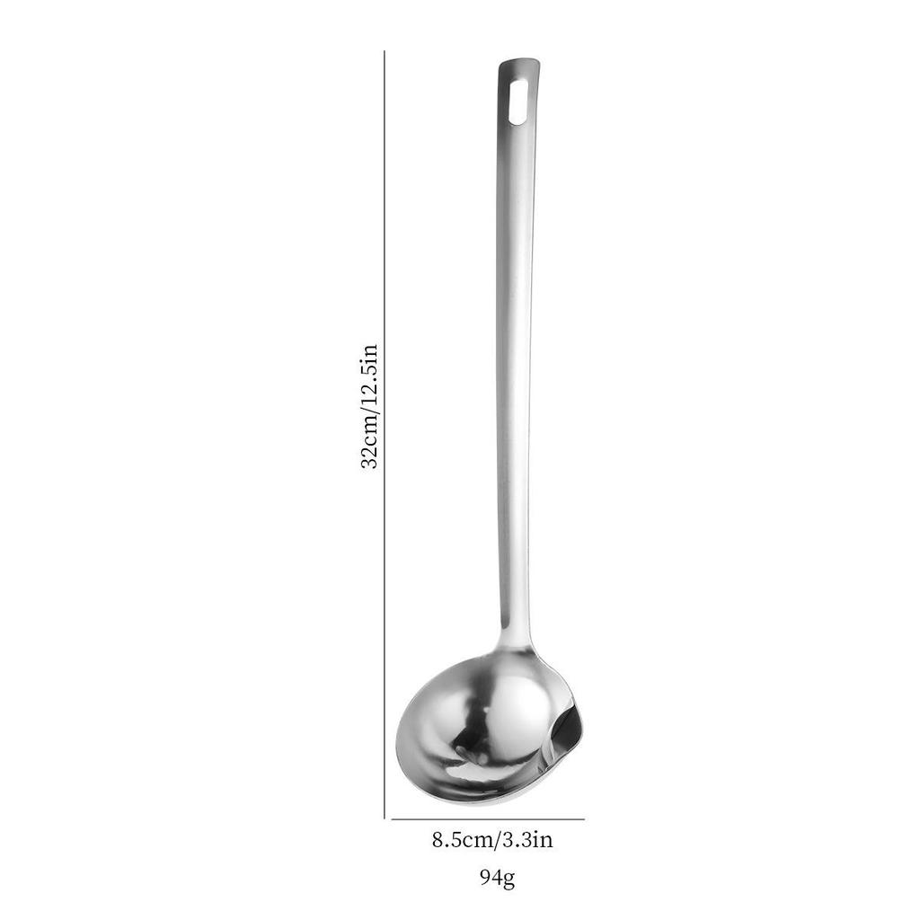 Stainless Steel Oil Separator Ladle - Kitchen Utensil for Skimming, Filtering, and Hot Pot Use