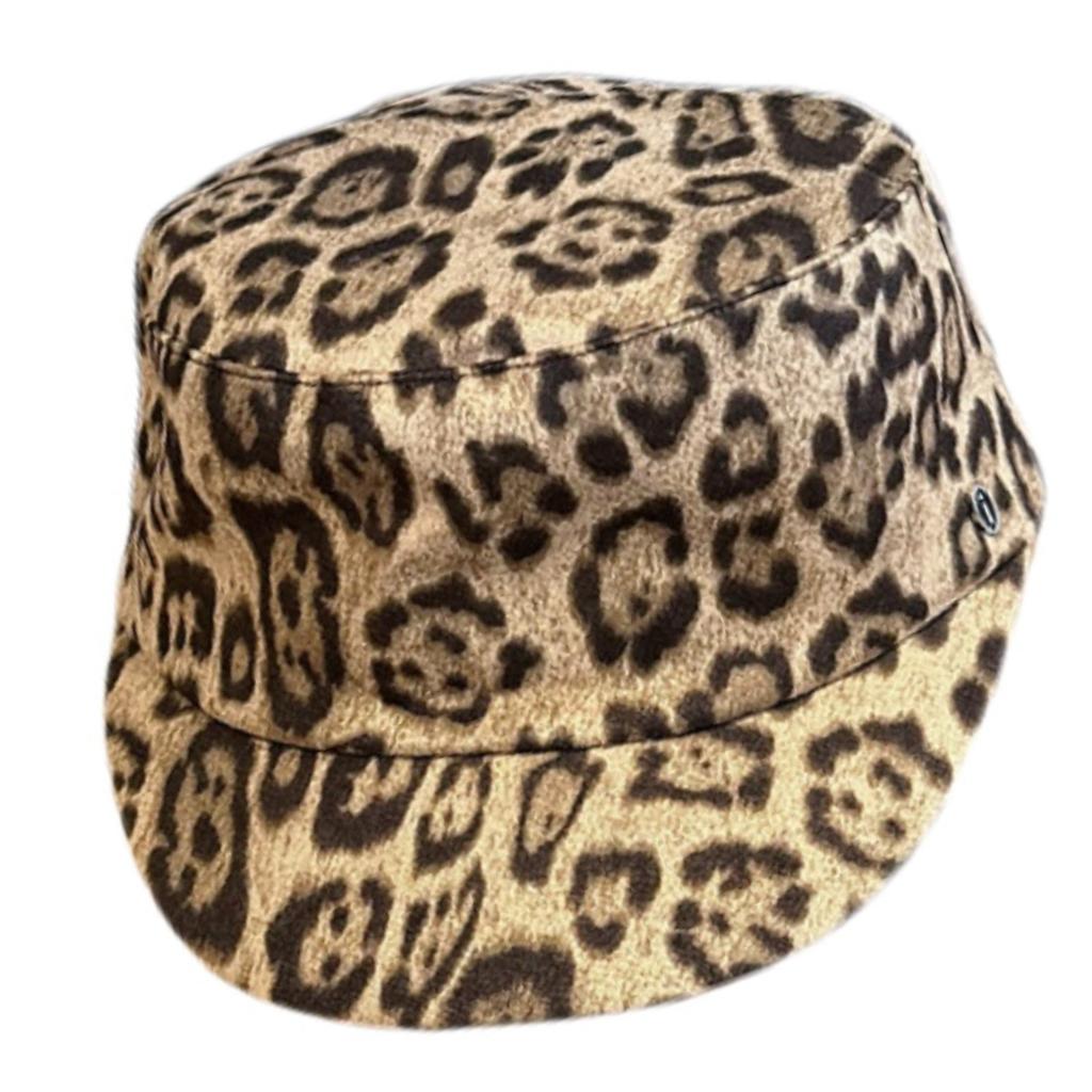 Elastic Stretch Leopard Design Beret Cap Soft Faux Suedes Fashion Winter Accessory For Comfort Outdoors