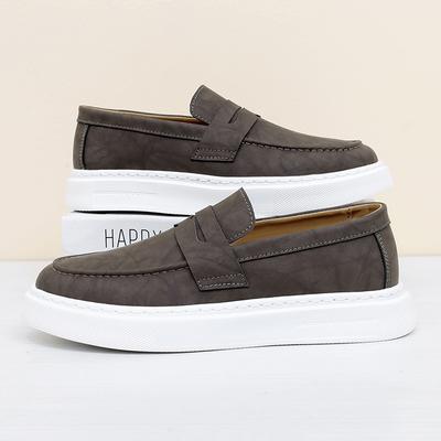 Hochwertige Herren Freizeitschuhe aus Leder Handgefertigt Flache Designer Freizeitschuhe Business Flats Outdoor Weichbesohlt Reise Slipper Marke