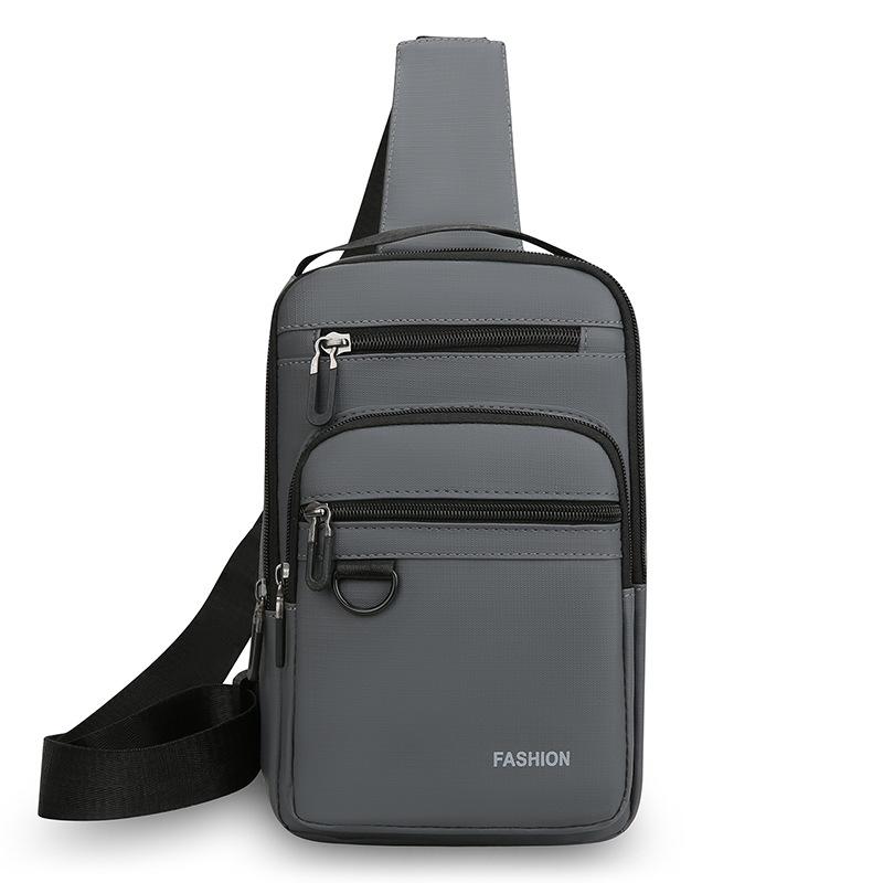 Men s Chest Bag Outdoor Riding Crossbody Bag Multifunctional Shoulder Bag серый