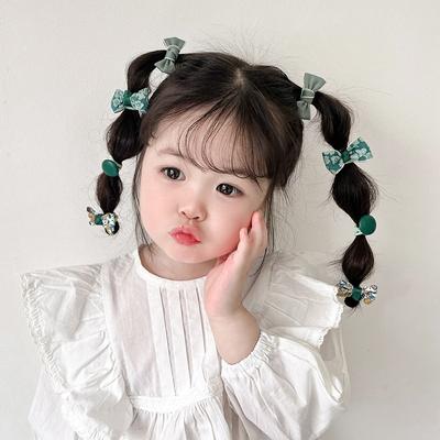 Dívčí sponky do vlasů Květinová mašlička pro děti Držák do culíku Provaz do vlasů Dětské Pokrývky hlavy Kawaii Vlasové doplňky
