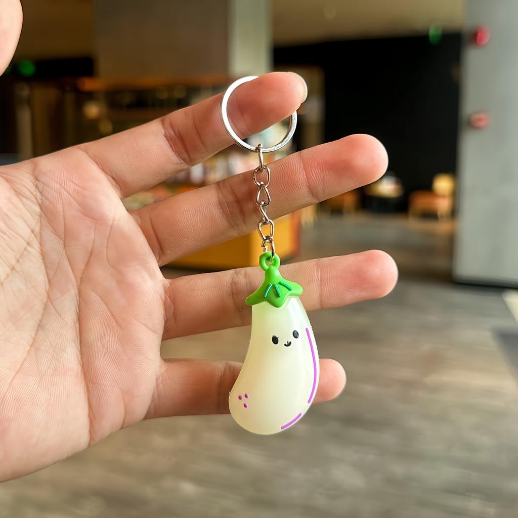 Cartoon Ultraviolet Discoloration Vegetable Keychain Pendant Sunlight Discoloration Bag Pendant Small Gift