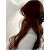 Honey Brown Wig A Woman with A Wig Has Long Hair with A Middle-parted Figure-eight Fringe Lazy Big Wavy Long Curls Headband Wig