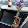 Natural Wood Car Vent Mounted Decorative Plant Holders Propagation Vase Holders Auto Interior Decors for Plant Flowers