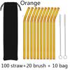 100Pcs Reusable Drinking Glass Straws 20cmx8 mm For Smoothies, Tea, Juice --10Pack With 20Pcs Cleaning Brush Barware