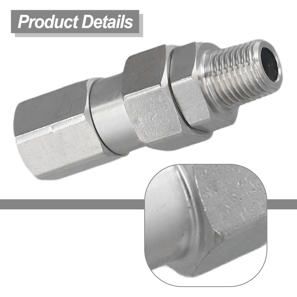 Stainless Steel Rotary Pressure Washer Connector Male Thread For Standard NPT Inner 3/8 To Outer 3/8 NPT Anti-winding Joint