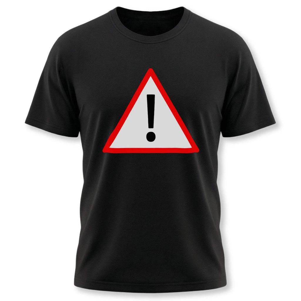 Exclamation Mark Warning Sign T-Shirt | Hazard Caution Symbol Tee Shirt