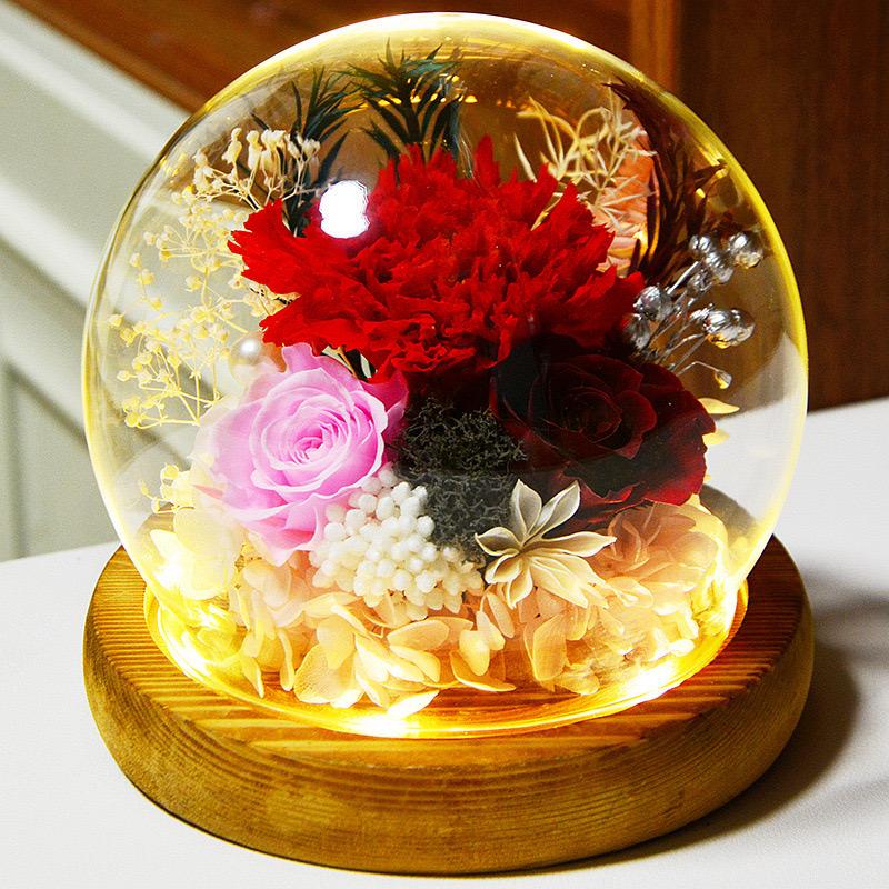 Real Rose Flower Gifts for Women, Birthday Gifts For Women,Womens Gifts for Christmas, Light Up Rose In A Glass Dome,Flower Gifts For Her,Anniversary