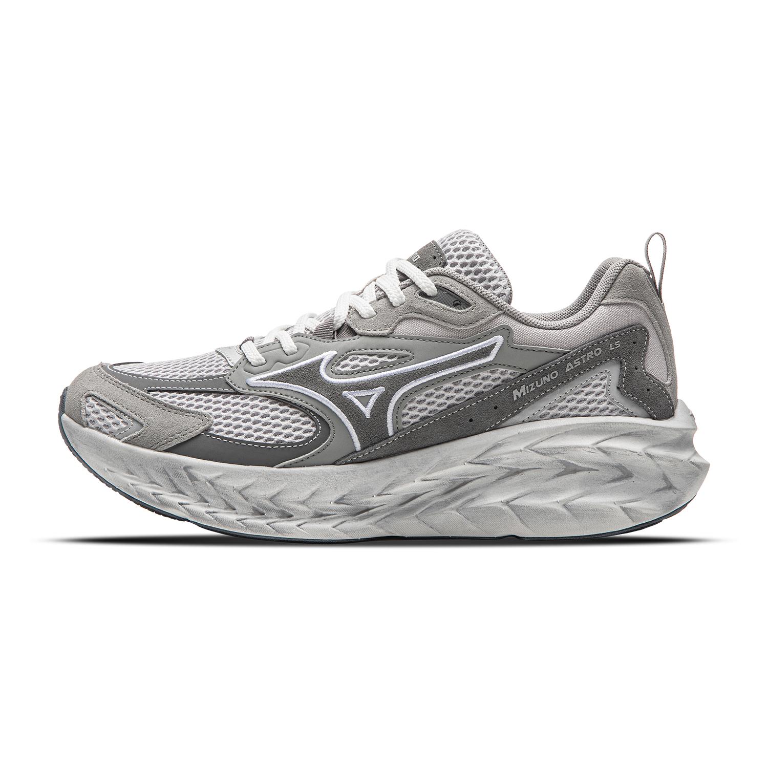 Mizuno Unisex ASTRO LS Grey White Black Chunky Casual Sneakers D1GH252106 38.5