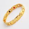 Classic Stainless Steel Magnet Bracelet Negative Ion Ochre Titanium Steel Rare Earth Magnetic Bracelet Does Not Fade