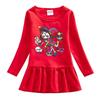 2026 Korean Style Girls' Cartoon Long Sleeve Mesh Princess Dress for Spring and Autumn
