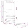 Wardrobe in Sonoma Oak 100 x 50 x 200 cm Particleboard