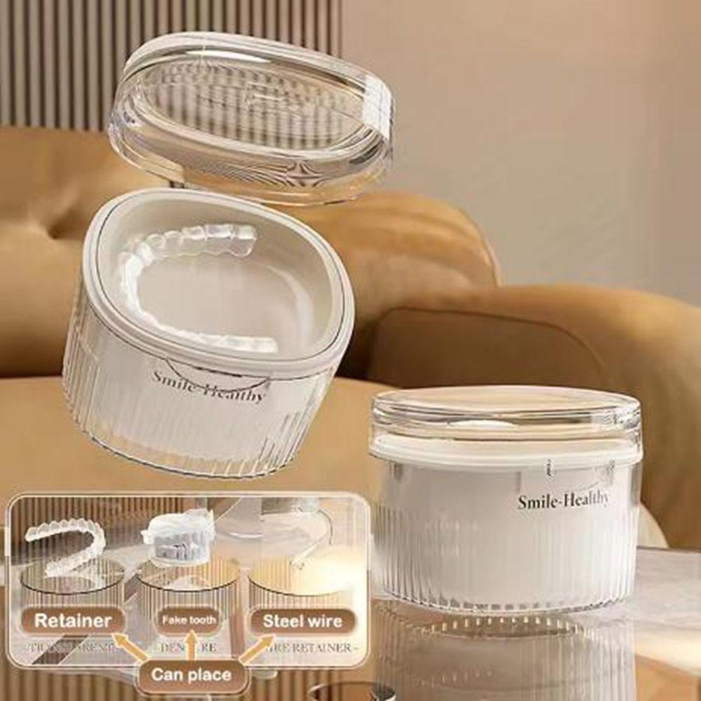 Plastic Orthodontic Retainer No-Leak Retainer Cleaning Case Portable Braces Storage Box  Travel