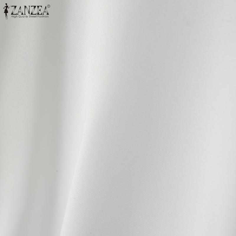 ZANZEA Women Casual Floral Embroidered Loose Half Sleeve Blouse