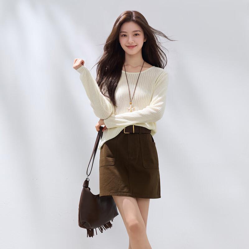 Women's Plus Size Lyocell Linen Knit Sweater