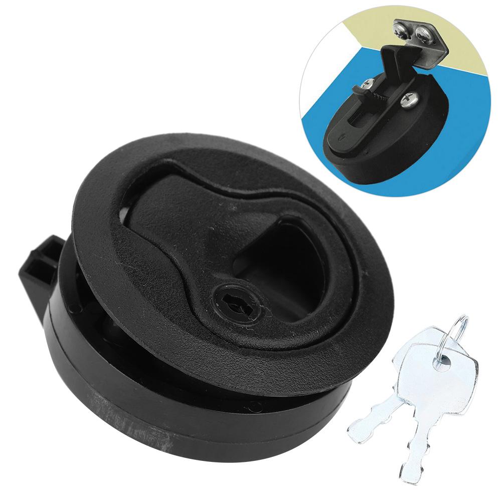 Marine Boat Round Deck Hatch Lock with Key Plastic for Yacht Parts Accessories