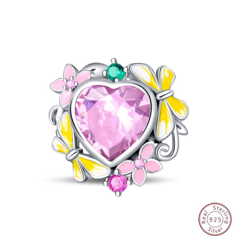 Copper Beaded Pendant Shiny Zircon Spring Cute Bow Original 3Mm Bracelet Women Fine Jewelry