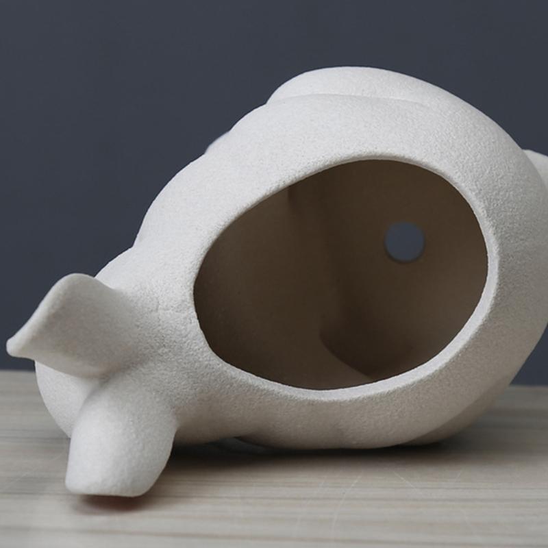 Ghiveci Ceramic pentru Plante Suculente, Model Iepure Desen Animat, Container pentru Cactus, Ghiveci pentru Flori, Decor X3UC