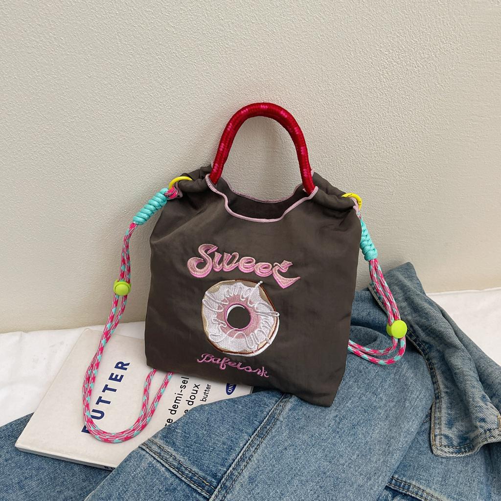 Natial Style Fashi Embroderied Women Bag 2026 Newest Urban Simple Fashi Shopping Bag Single Shoulder Fabrics Bag