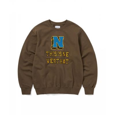 Thisisneverthat Cross Stitched Crewneck Brown