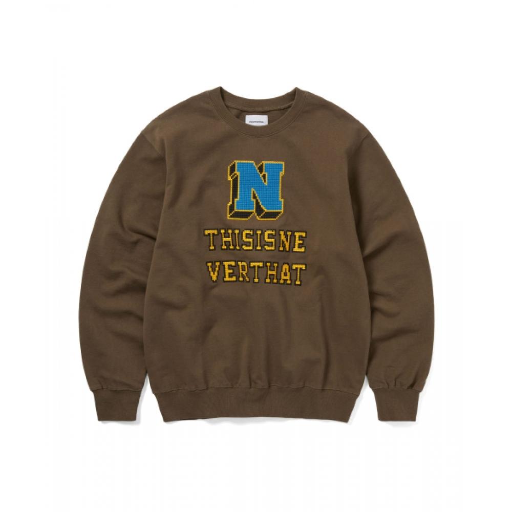 

Thisisneverthat Cross Stitched Crewneck Brown XL