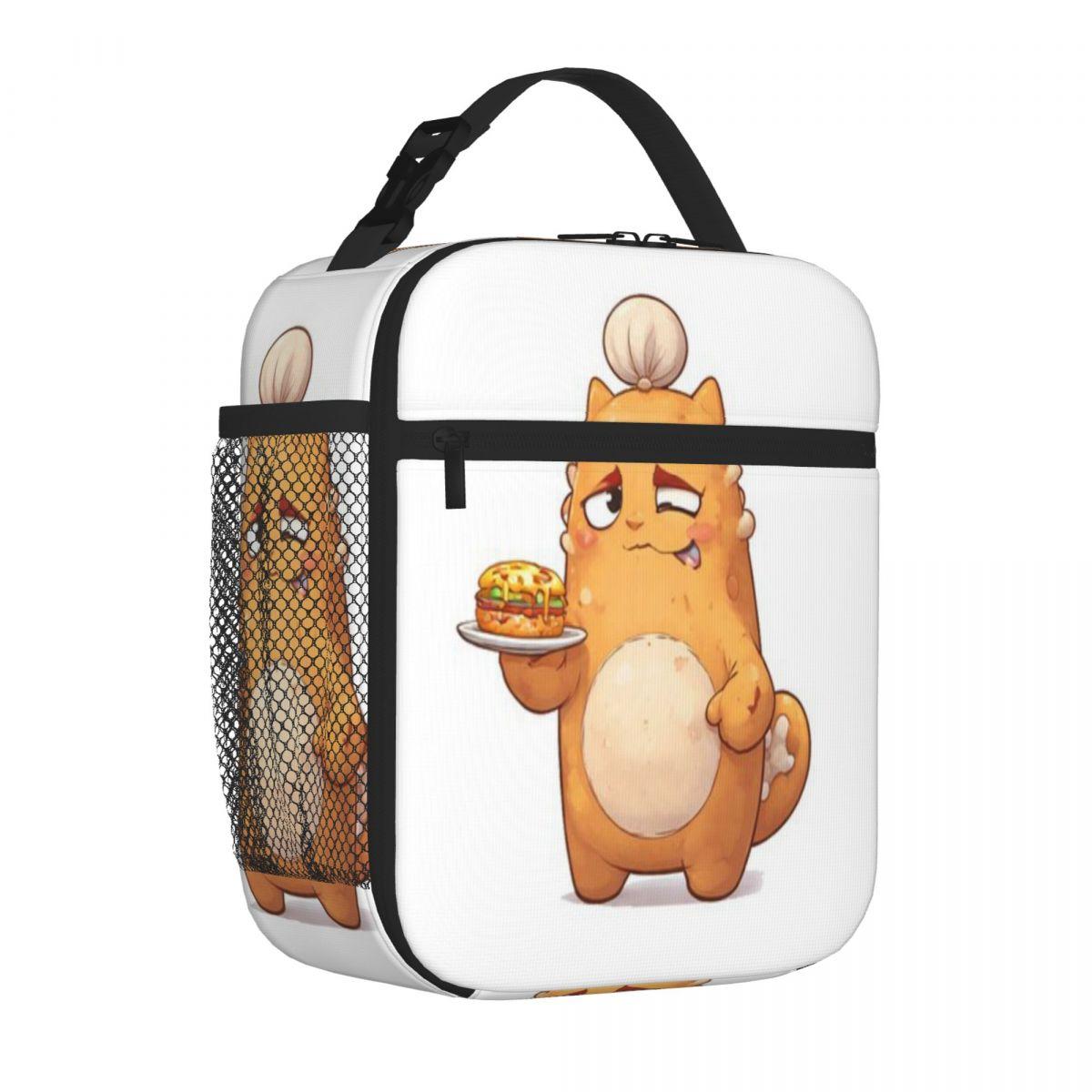 Bestselling BUBU The Hungry Snack Monster Neoprene Texture Cooler Lunch Bag Long Drive Insulated Food Bag One Size