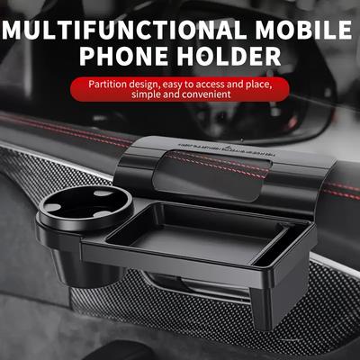 [Multi-Functional Phone Holder] Durable Polyester Fiber Compact Multi-Functional Car Phone Holder | Easy Access Design for In-Car Organization