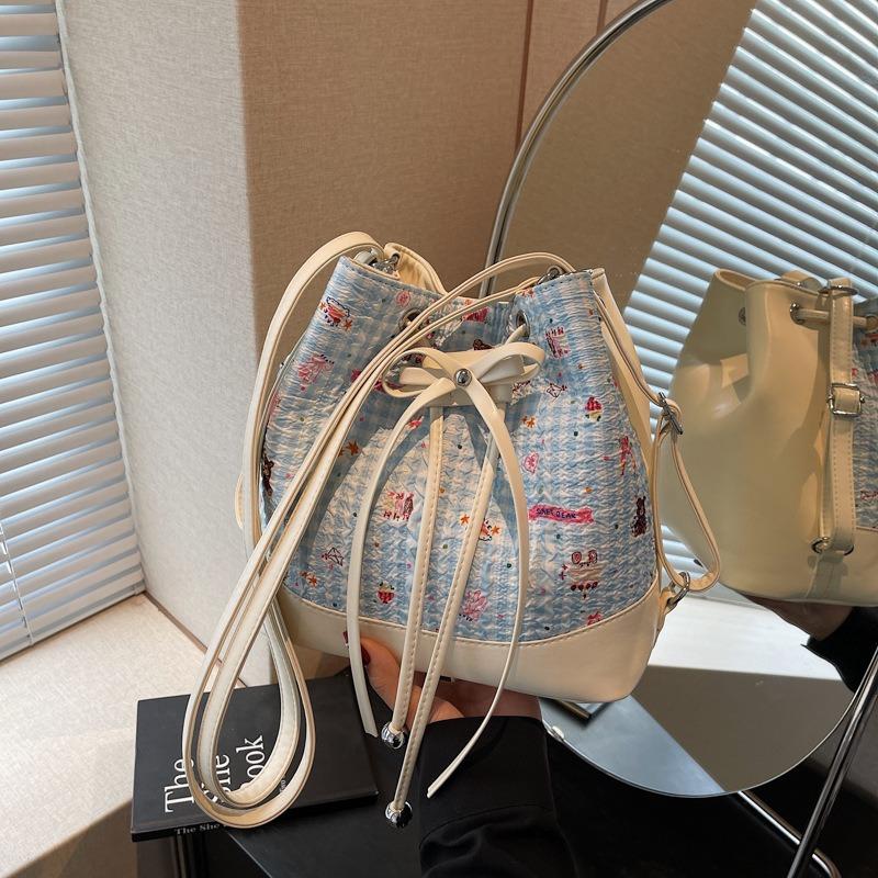 Today's Popular Bags for Women's New Multi-purpose Double Shoulder Back Bag Single Shoulder Crossbody Bucket Bag