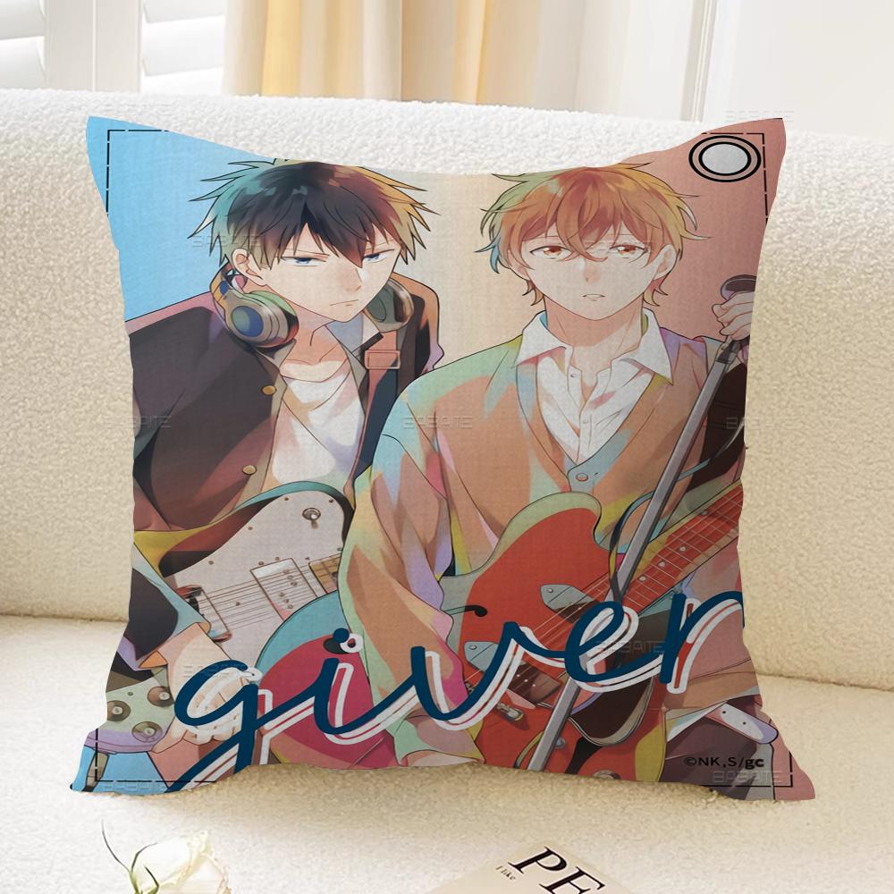 Anime Given Cushion Cover Inches Farmhouse Decor Home Throw Pillow Covers for Couch Decorations