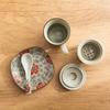Modrobílý porcelánový šálek na čaj Keramický ručně malovaný Retro hrnek s oddělovačem na vodu a víčkem s filtrem Kancelářské šálky na čaj Nápojové nádobí