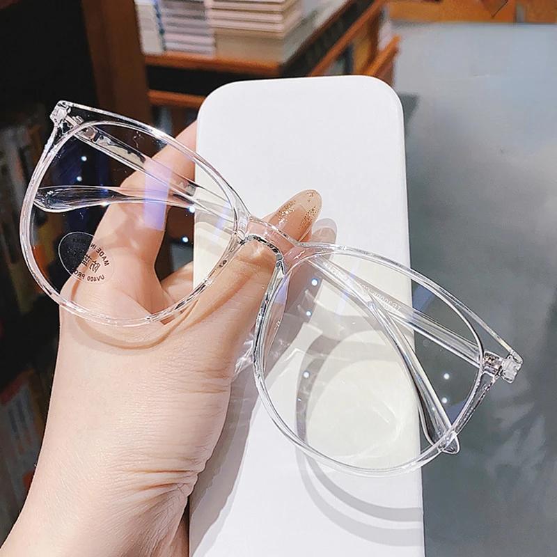 Transparent Frame Square Finished Myopic Glasses Women Men Clear Lens Shortsighted Eyeglasses Diopter 0-1.0-1.5-2.0-2.5-3.0-6.0