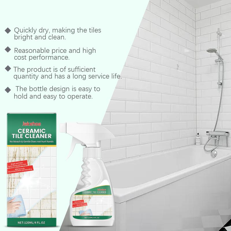 Jakehoe Tile Cleaner Spray Remove Stains Clean Tile Countertop Multi-Purpose Tile Cleaning Spray For Home