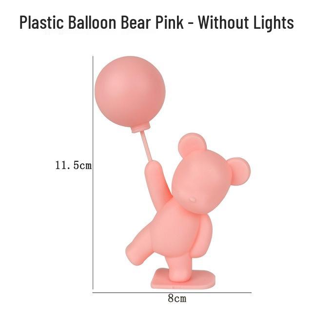 Romantic Light-Up Balloon Cake Decoration & Confession Bear Gift for Birthdays and Valentine's Day