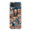 Van Gogh Art Aesthetics Angel Clear Phone Case For Samsung Z Flip 4 5 Case Transparent High Hard PC For Galaxy Z Flip 3 5 Cover